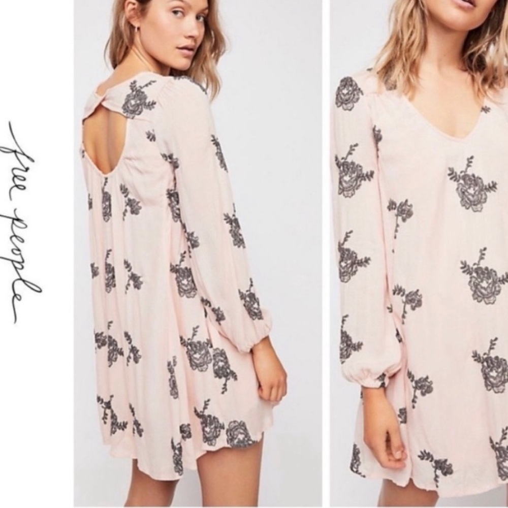 Free People Austin Emma embroidered swing Dress women’s size large